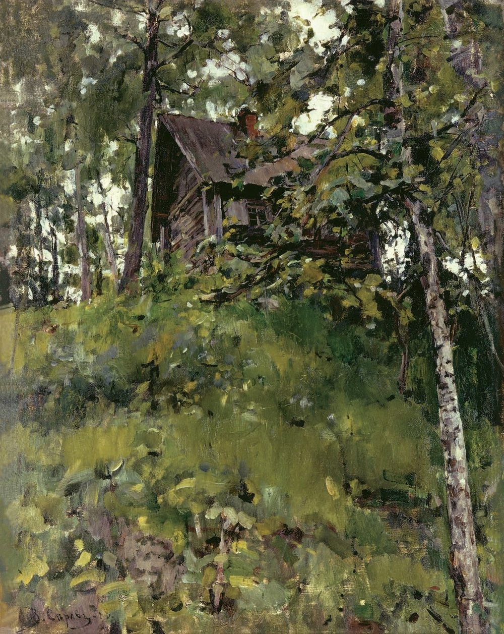 Ancien établissement de bains à Domotkanovo - Valentin Serov image 1 copie de tableau peinte à la main