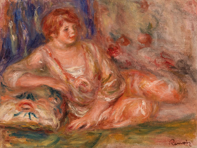 Andrée in Rosa, liegend (Andrée in ausgestrecktem Rosa) - Pierre-Auguste Renoir