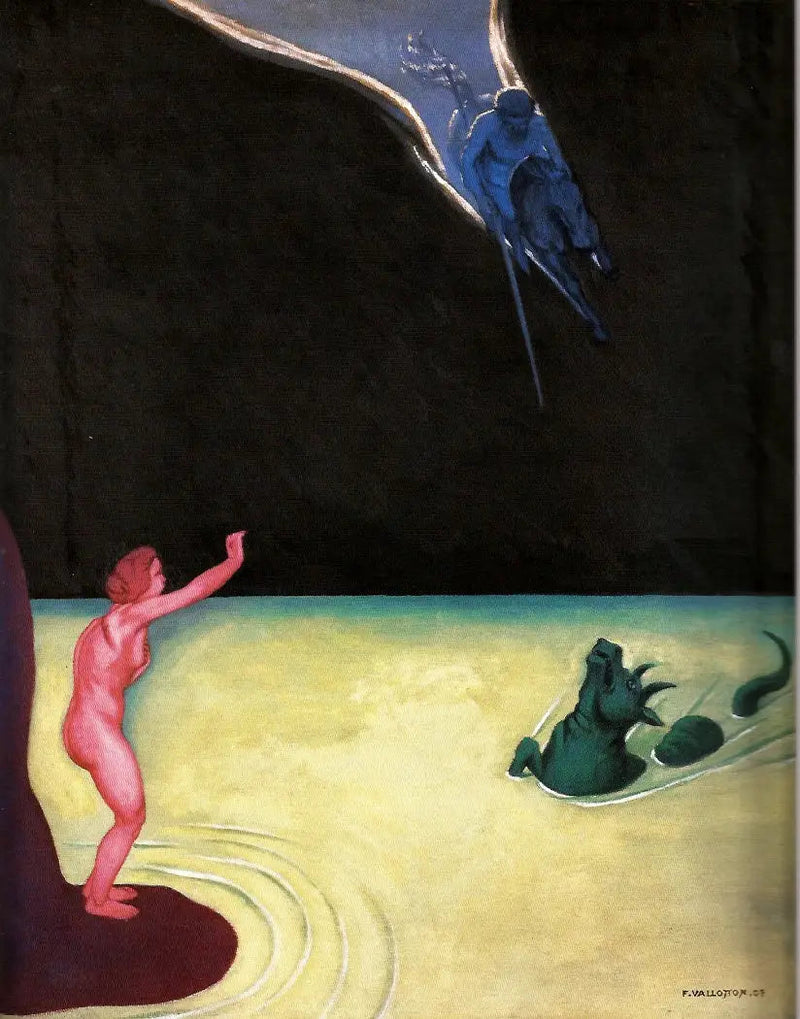Andromède stehend und Perseus - Félix Vallotton