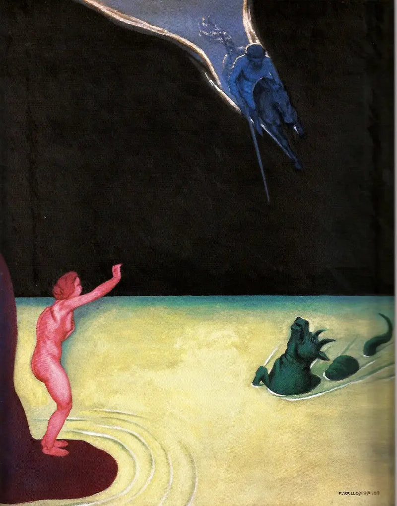 Andromède stehend und Perseus - Félix Vallotton