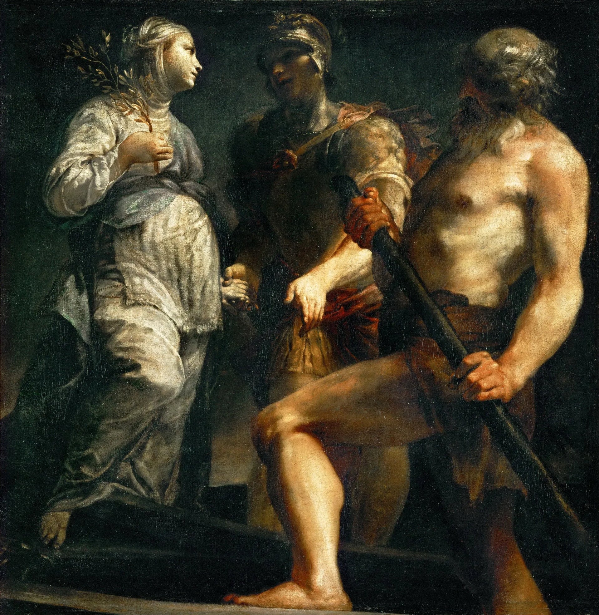 Äneas, die Sibylle und Charon - Giuseppe Maria Crespi image 1 reproduction artisanale de tableau