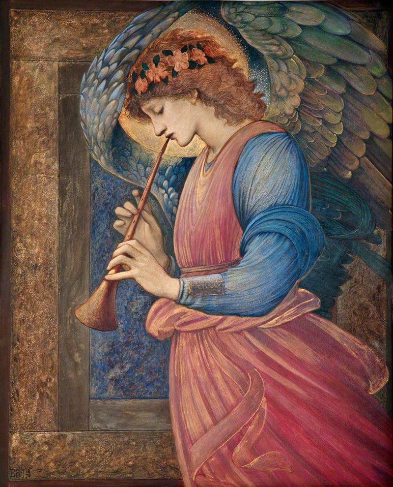 Engel, der Flageolett spielt - Edward Burne-Jones