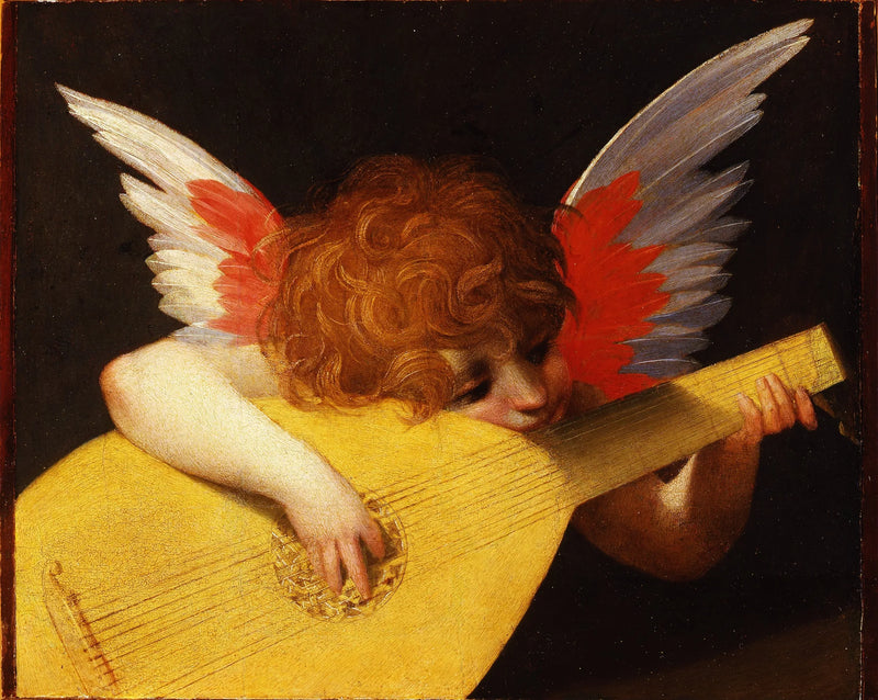 Engel spielend Laute - Rosso Fiorentino
