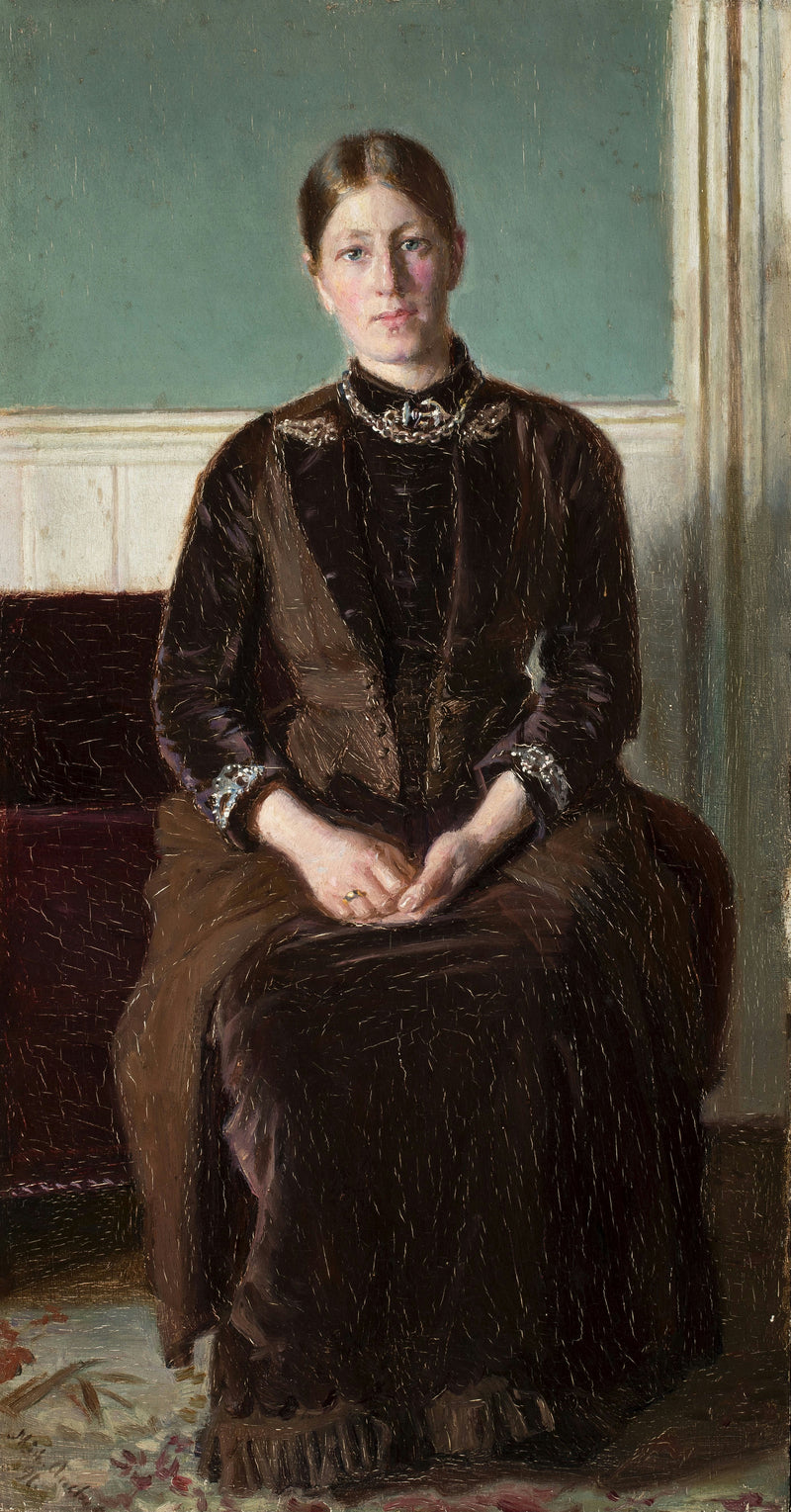 Anna Ancher sitzt im Nordraum. -Michael Peter Ancher
