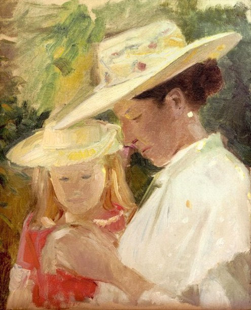 Anna Ancher mit Helga im Garten - Michael Peter Ancher