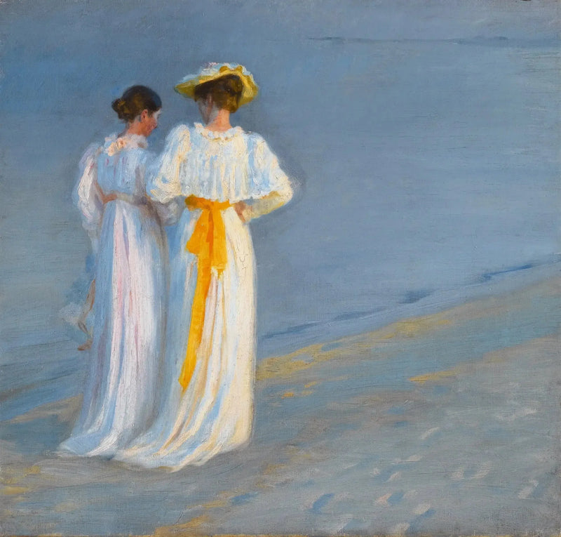 Anna Ancher und Marie Krøyer am Strand von Skagen - Peder Severin Krøyer
