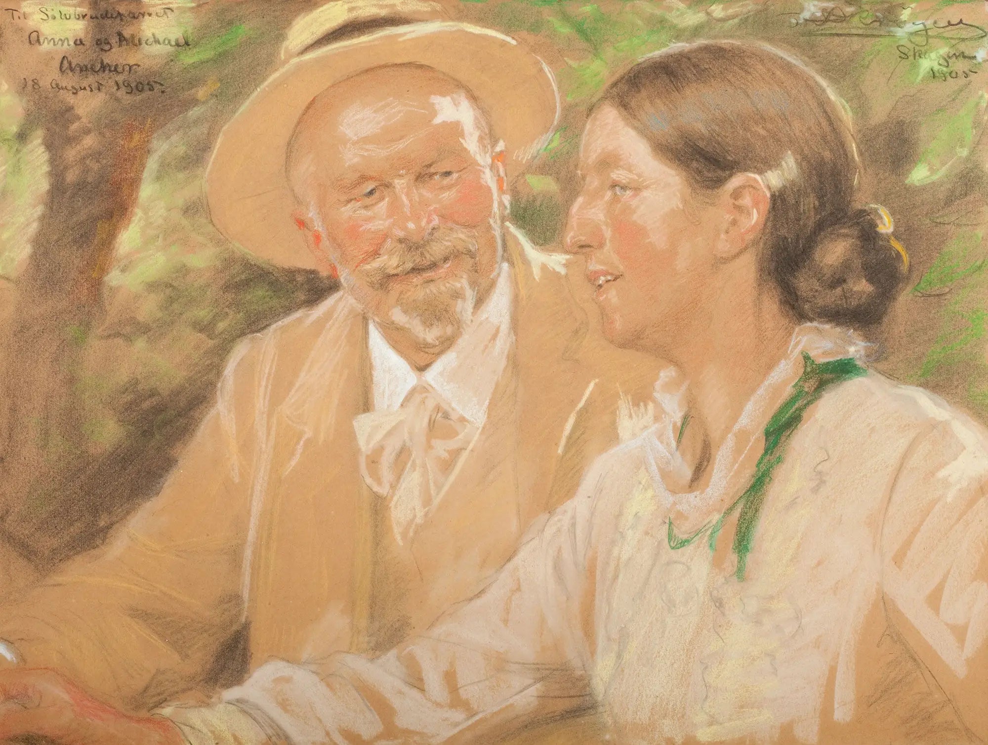 Anna et Michael Ancher à leurs noces d'argent - Peder Severin Krøyer image 1 copie peinte à la main à l’huile