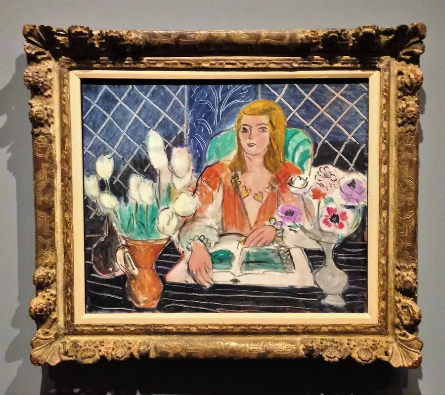 Annelies, weiße Tulpen und Anemonen - Henri Matisse