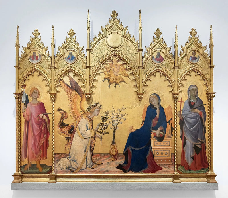 Verkündigung zwischen den Heiligen Ansan und Margarete - Simone Martini