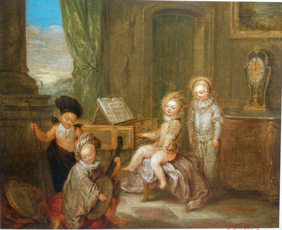Les Enfants musiciens, peinture d’Antoine Watteau