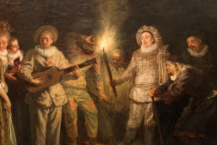 Sérénade au théâtre italien, peinture d’Antoine Watteau
