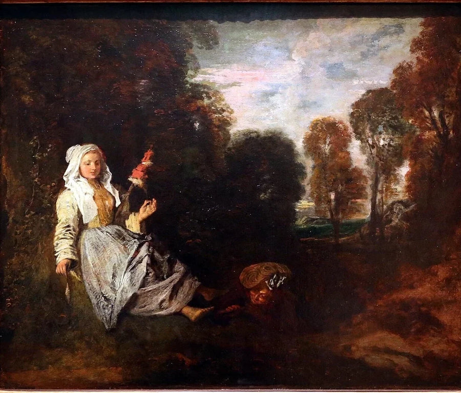 L’Indiscret, peinture d’Antoine Watteau