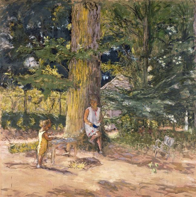 Antoinette David-Weill und ihr Neffe Maurice Lambiotte in Mareil-le-Guyon, projet - Édouard Vuillard