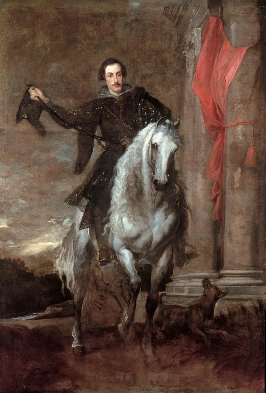 Anton Giulio Brignole Verkauf auf Pferd - Antoine van Dyck