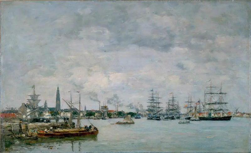 Antwerpen. Boote auf der Schelde - Eugène Boudin