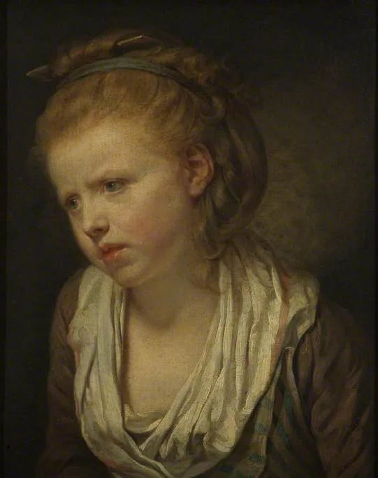 Angst, Kopf eines Mädchens - Jean-Baptiste Greuze
