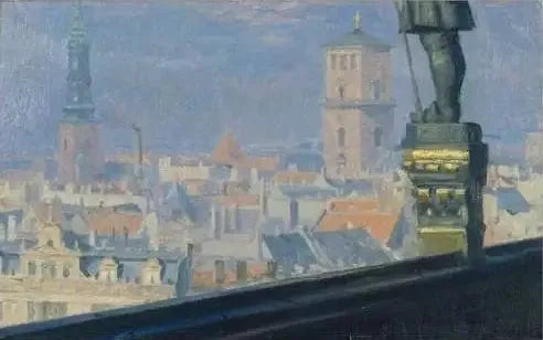 Überblick über das Kopenhagener Rathaus - Peder Severin Krøyer