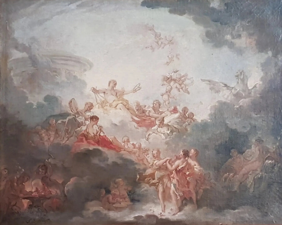 Apollon krönt die Künste - François Boucher