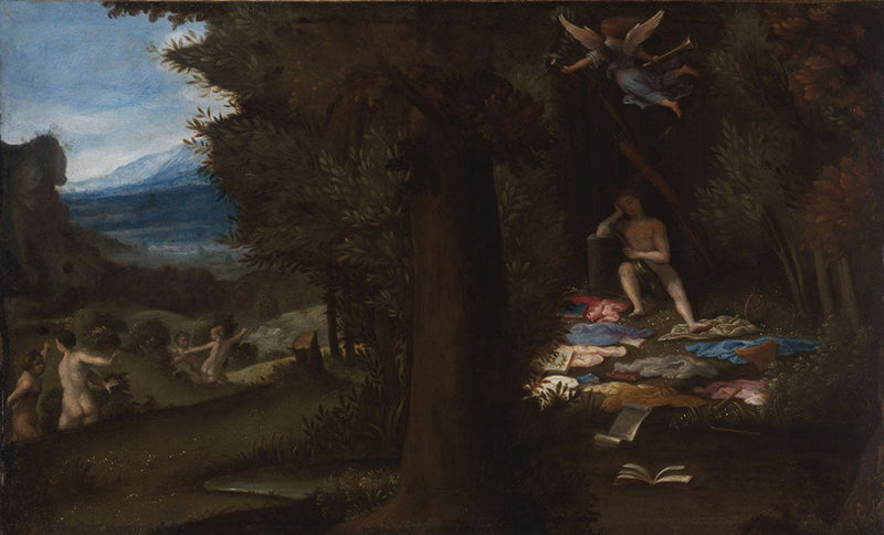 Schlafender Apollon und die berühmten Musen - Lorenzo Lotto