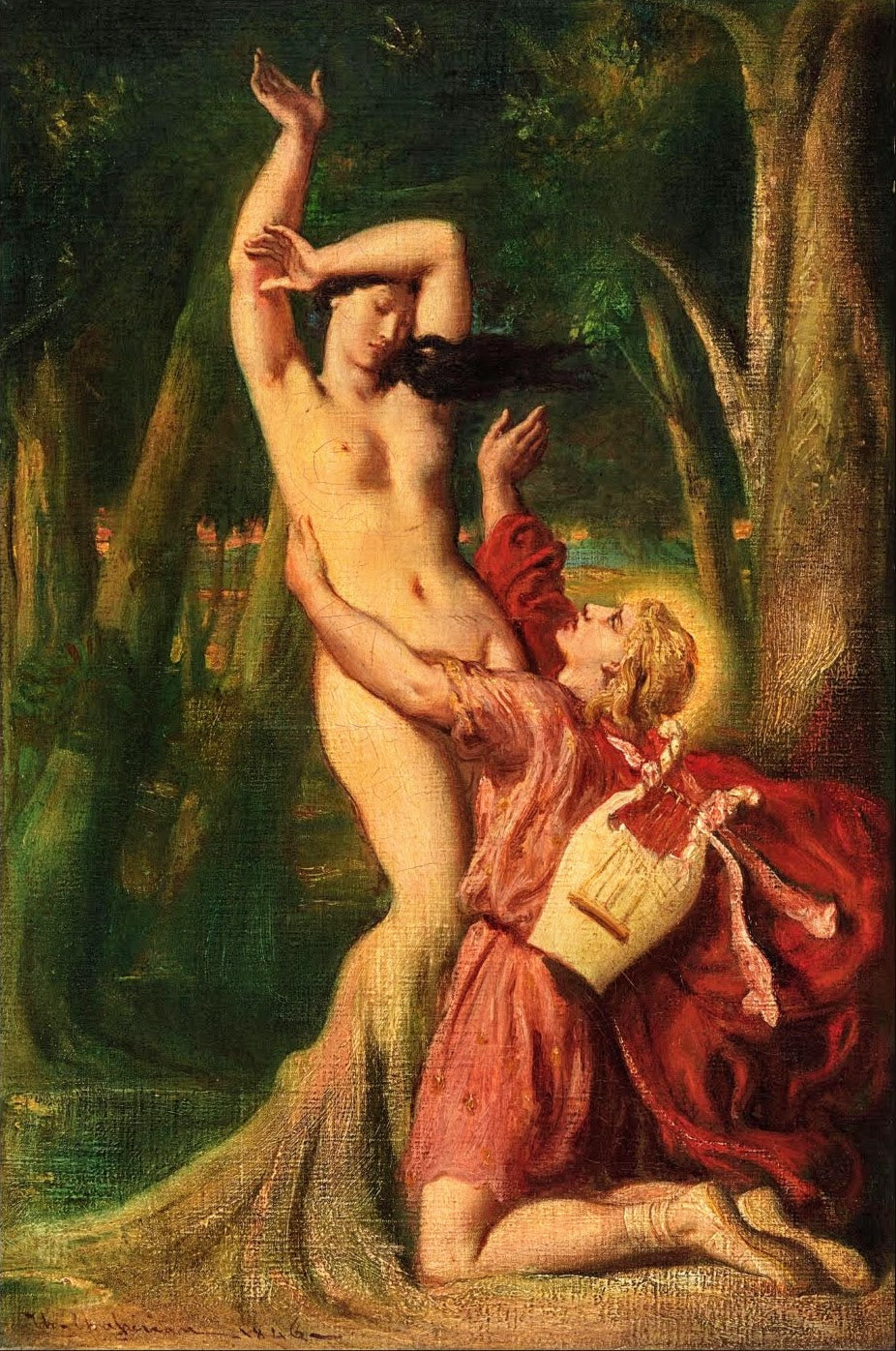 Apollon et Daphné - Théodore Chassériau image 1 copie peinte à la main à l’huile