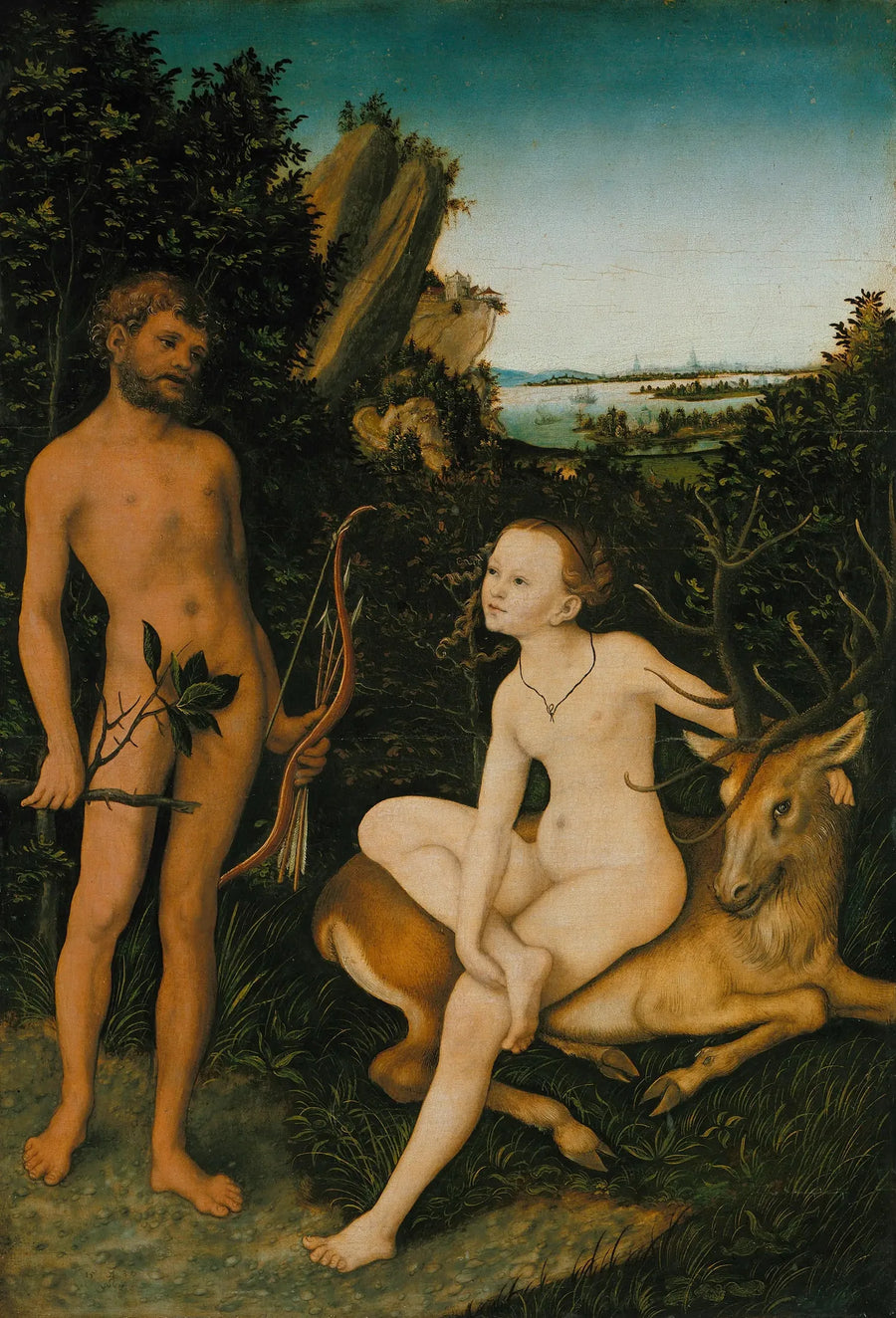 Apollon und Diana in einer Waldlandschaft - Lucas Cranach der Ältere