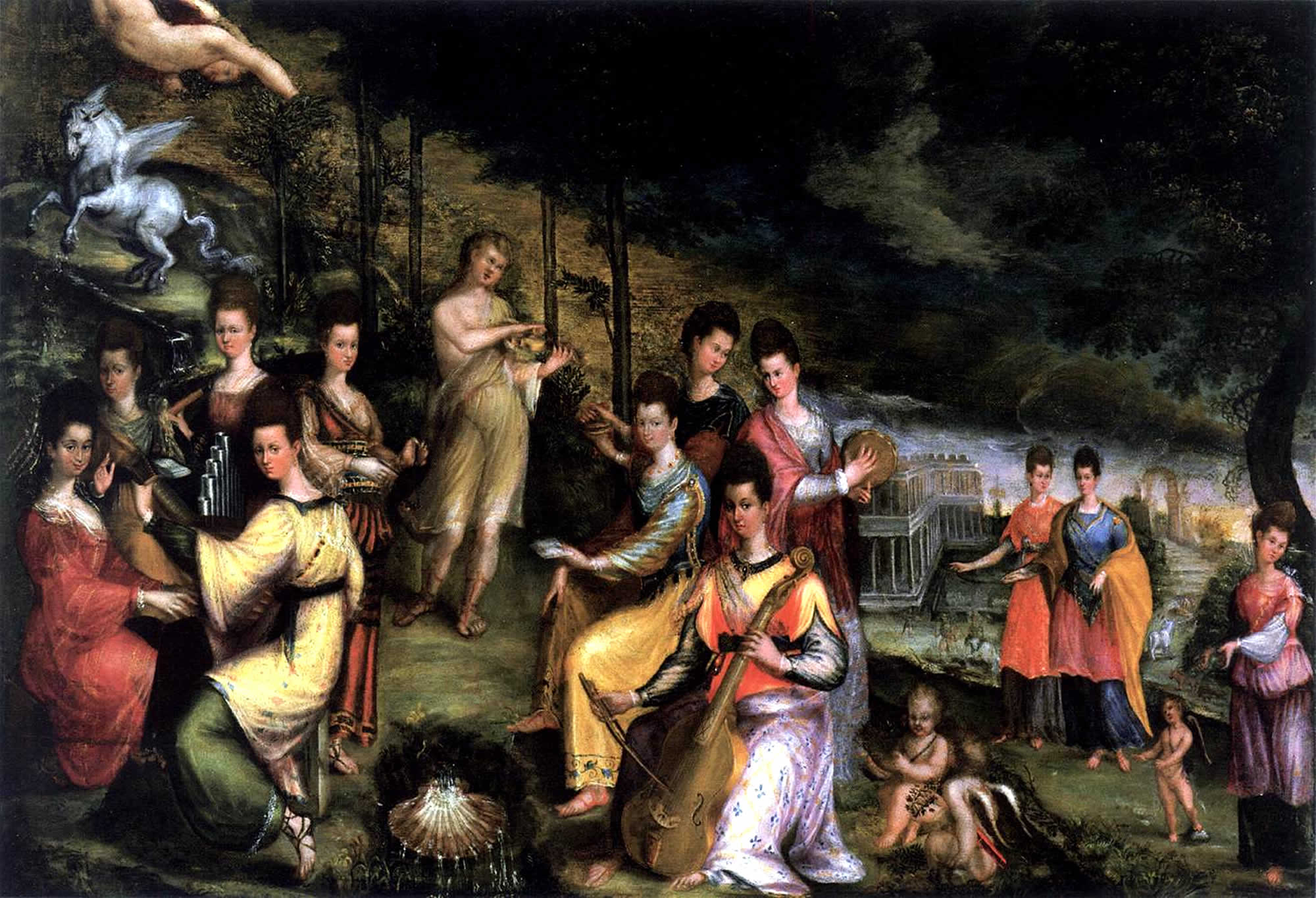 Apollon et les Muses - Lavinia Fontana image 1 reproduction d’œuvre d’art à l’huile