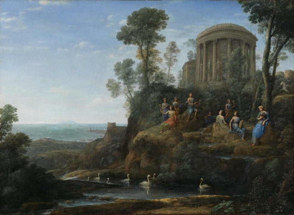 Apollon und die Musen auf dem Berg Helikon - Claude Lorrain