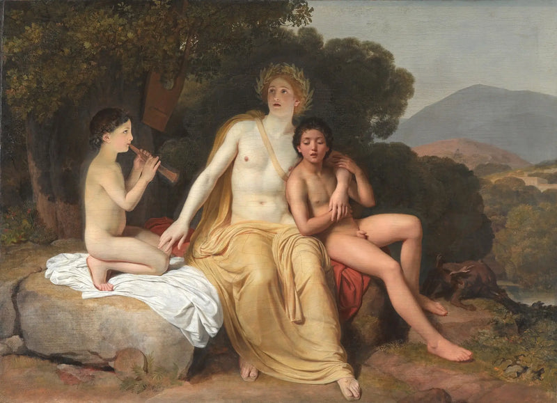 Apollon, Hyazinthe und Cyparissus, die Musik machen und singen - Alexandre Ivanov