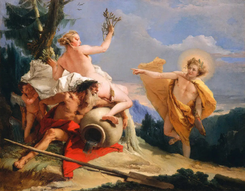 Apollon verfolgt Daphne - Giovanni Battista Tiepolo