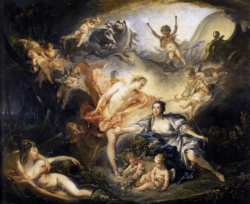 Apollon enthüllt seine Göttlichkeit der Schäferin Issé - François Boucher