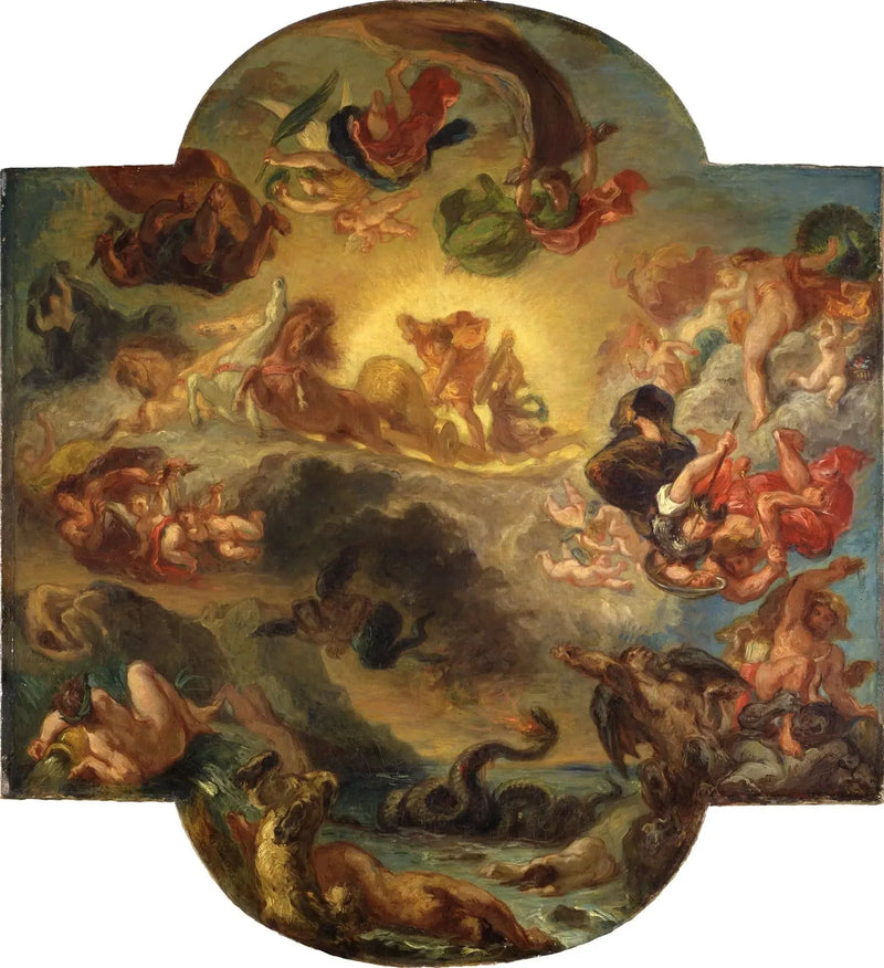 Apollon, Sieger der Schlange Python - Eugène Delacroix