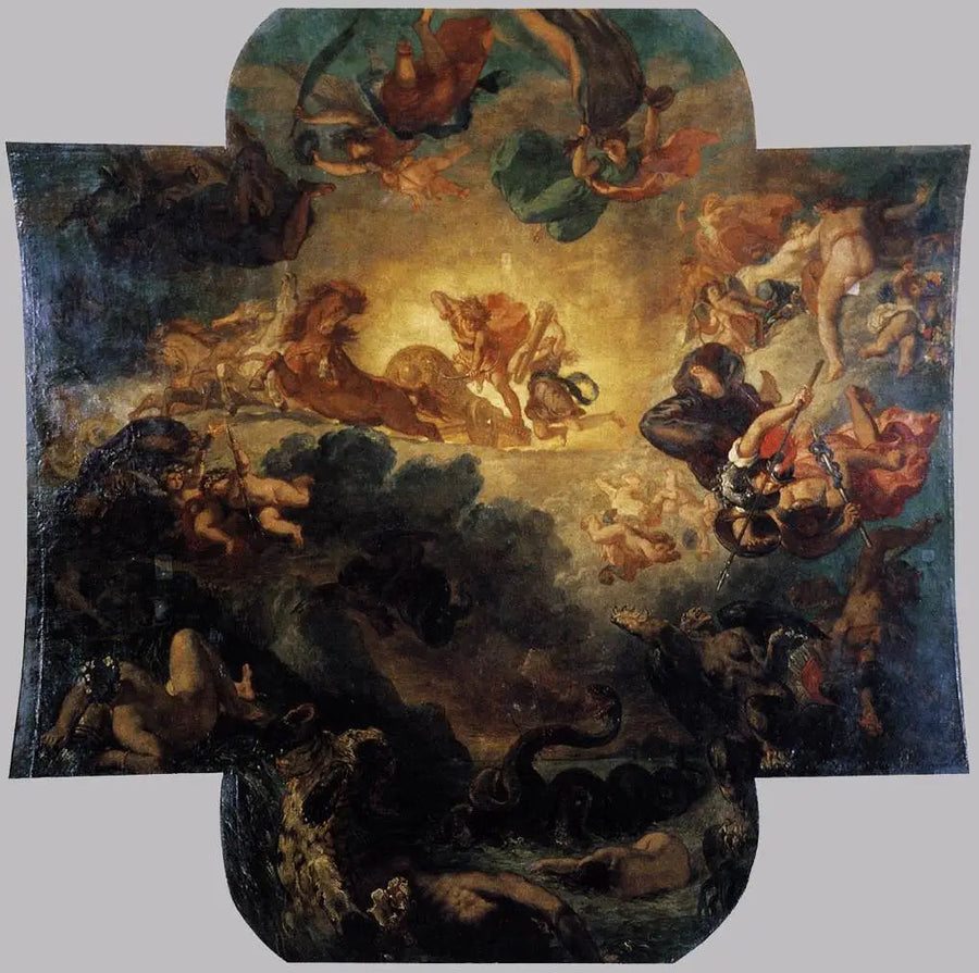 Apollon, Sieger der Schlange Python - Eugène Delacroix