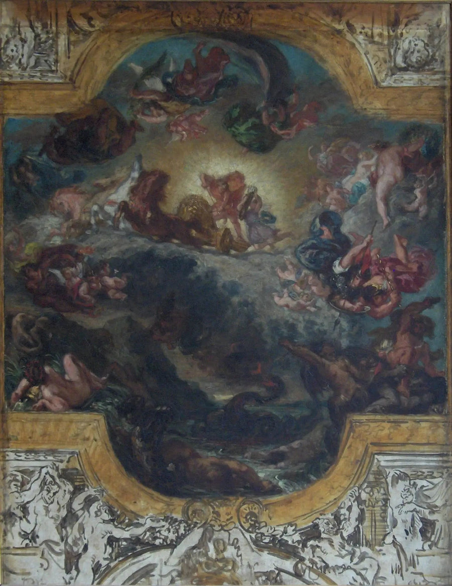 Apollon, Sieger der Schlange Python - Eugène Delacroix