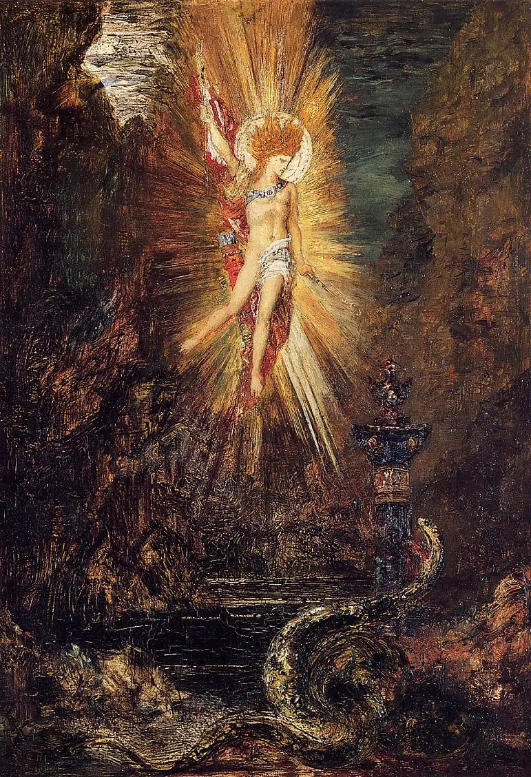 Apollon Sieger über die Python-Schlange - Gustave Moreau