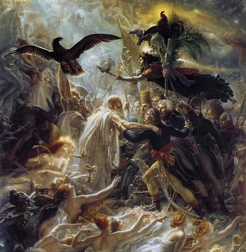 Apothéose der französischen Helden, die für das Vaterland im Freiheitskrieg gestorben sind - Anne-Louis Girodet