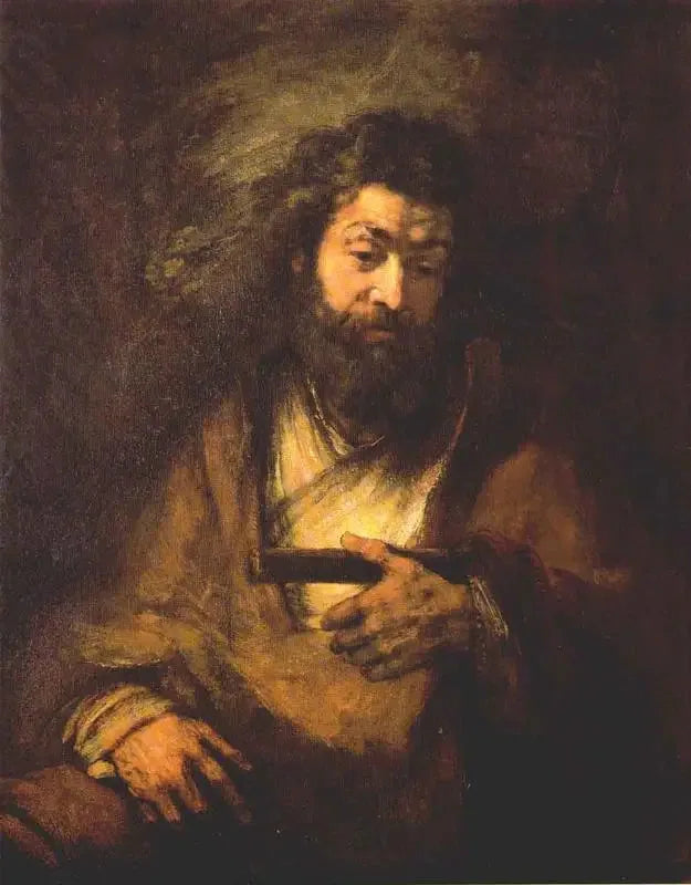 Apôtre Simon - Rembrandt image 1 reproduction de peinture à l’huile