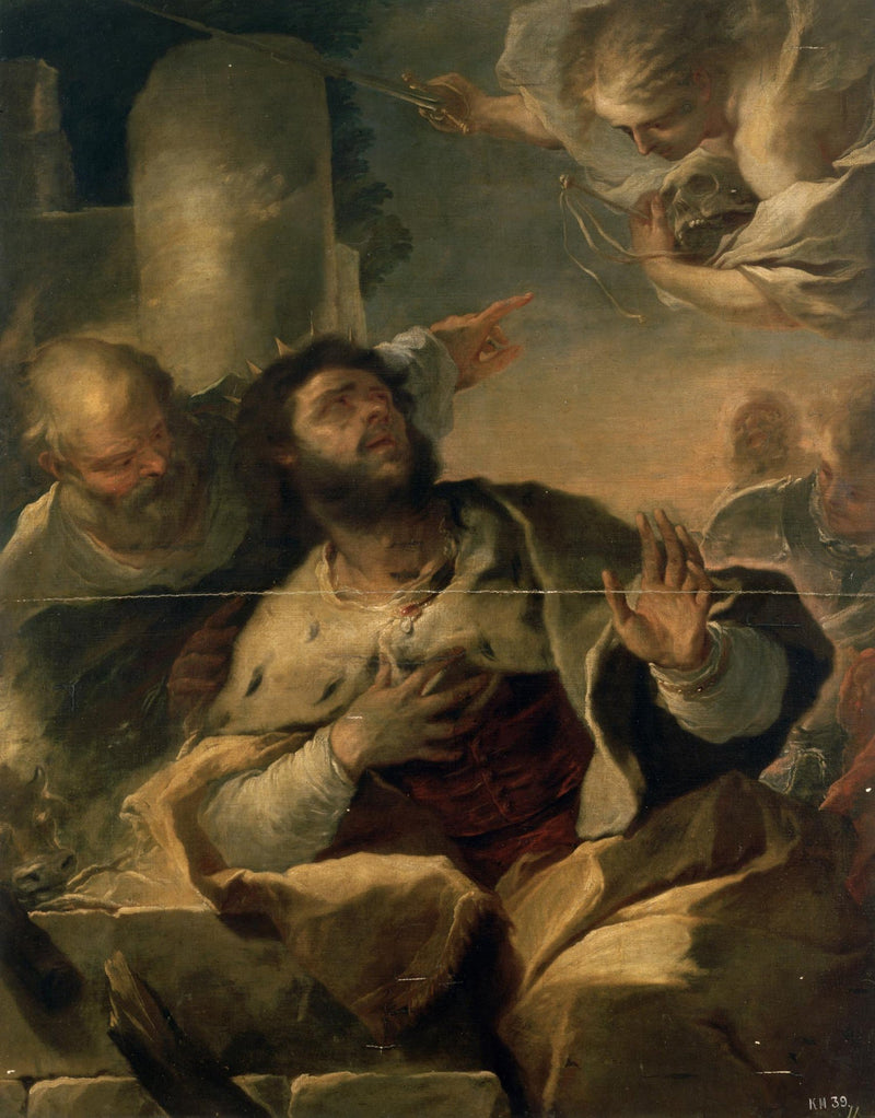 Erscheinung des Engels beim König David - Luca Giordano