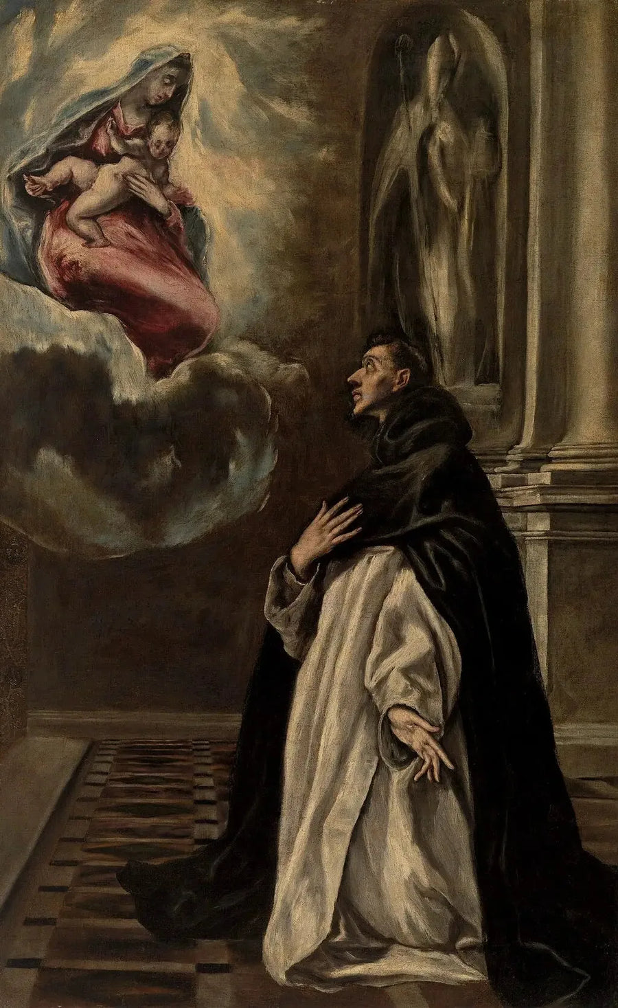 Erscheinung der Jungfrau und des Kindes bei Sankt Hyazinth - El Greco