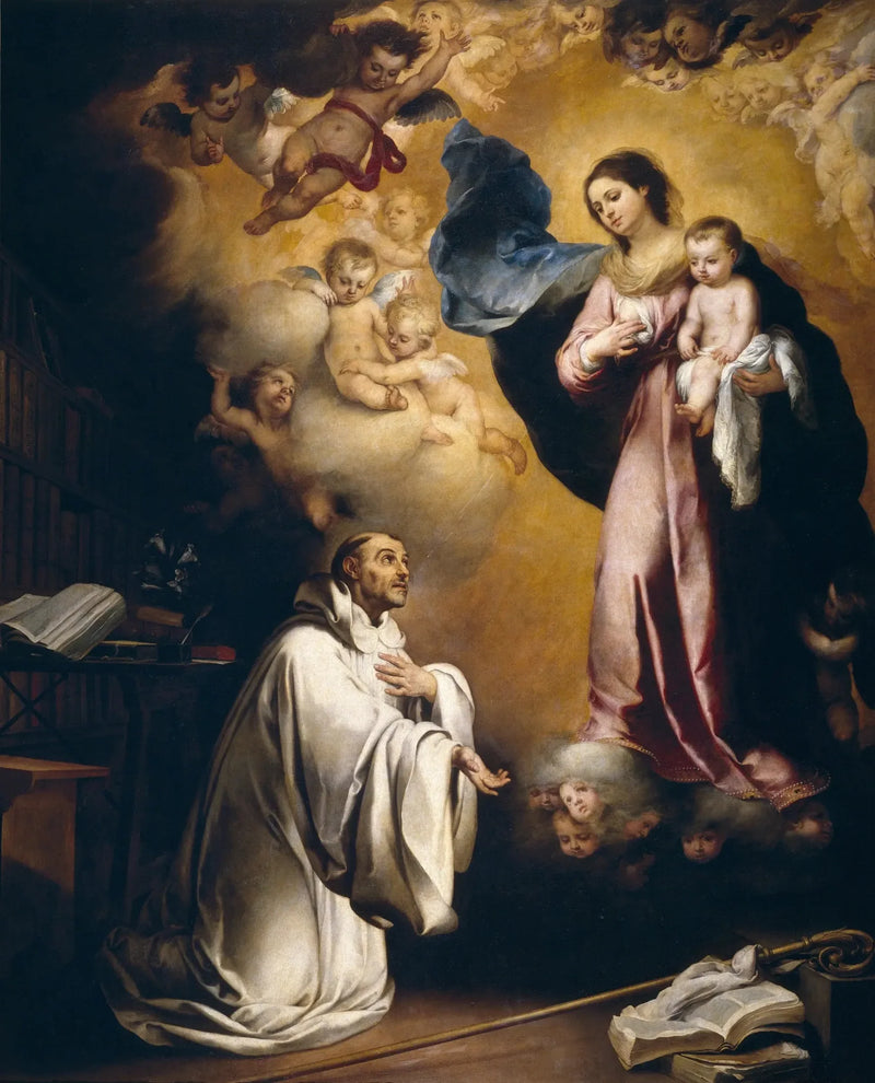 Erscheinung der Jungfrau Maria bei Saint Bernard - Bartolomé Esteban Murillo