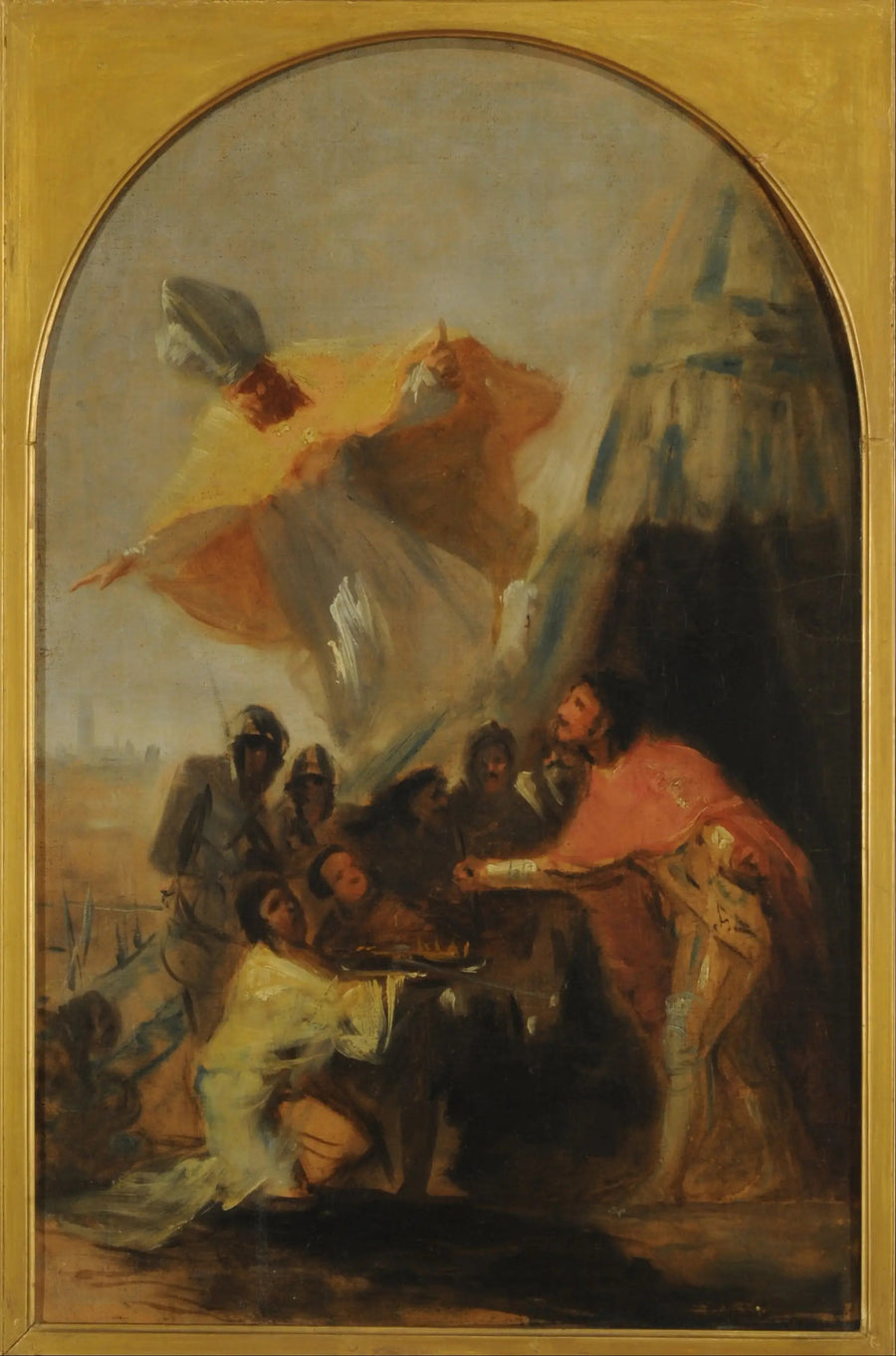 Erscheinung des heiligen Isidor vor dem König Ferdinand, vor den Mauern von Sevilla - Francisco de Goya