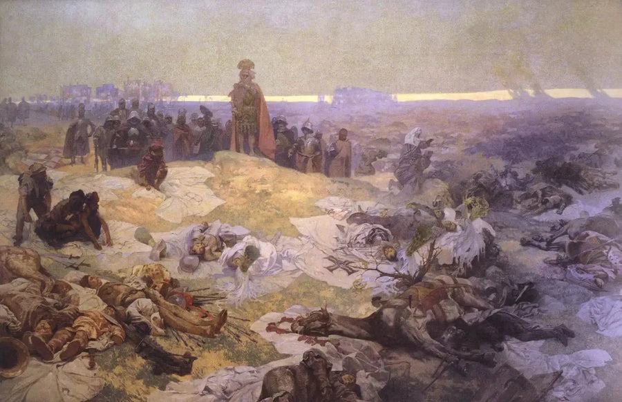 Nach der Schlacht von Grunwald - Alphonse Mucha
