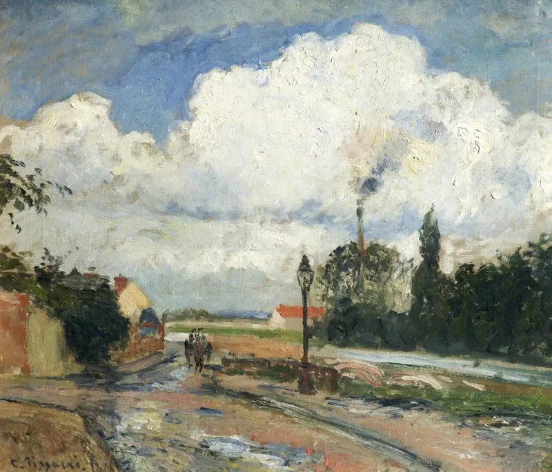 Nach dem Regen, Quai du Pothuis in Pontoise - Camille Pissarro