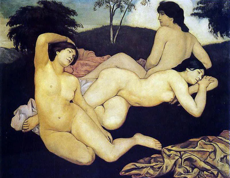 Nach dem Bad, die Nymphen - Émile Bernard