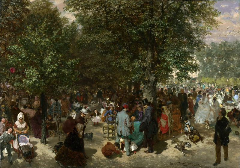 Nachmittag im Tuileries-Garten - Adolph von Menzel