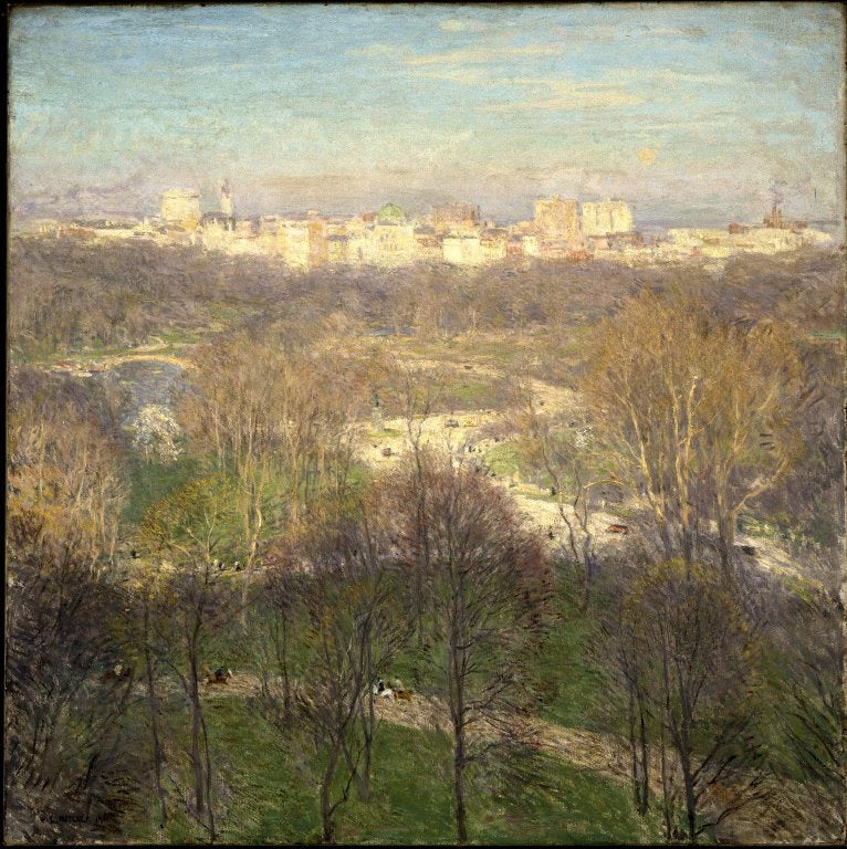 Frühlingbeginn Nachmittag: Central Park - Willard Metcalf