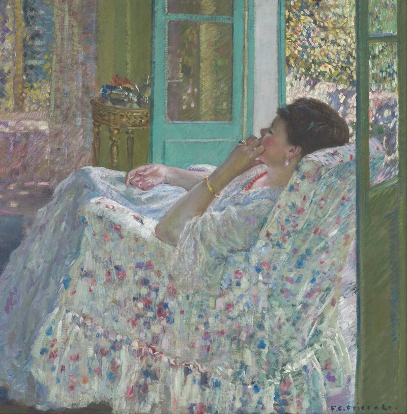 Nachmittag - Gelbes Zimmer - Frederick Carl Frieseke