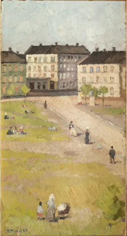 Après-midi sur la place Olaf Rye - Edvard Munch image 1 reproduction artisanale de tableau