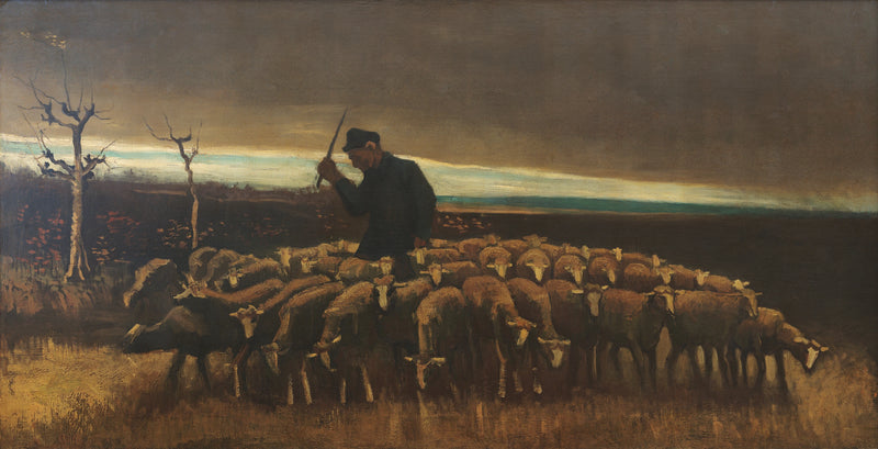 Hirte mit einer Schafherde - Vincent van Gogh