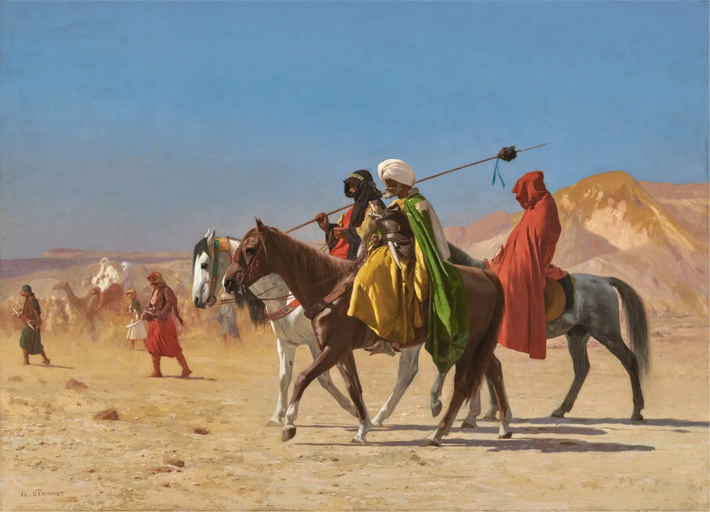 Arabes traversant le désert - Jean-Léon Gérôme image 1 tableau peint à l’huile sur toile