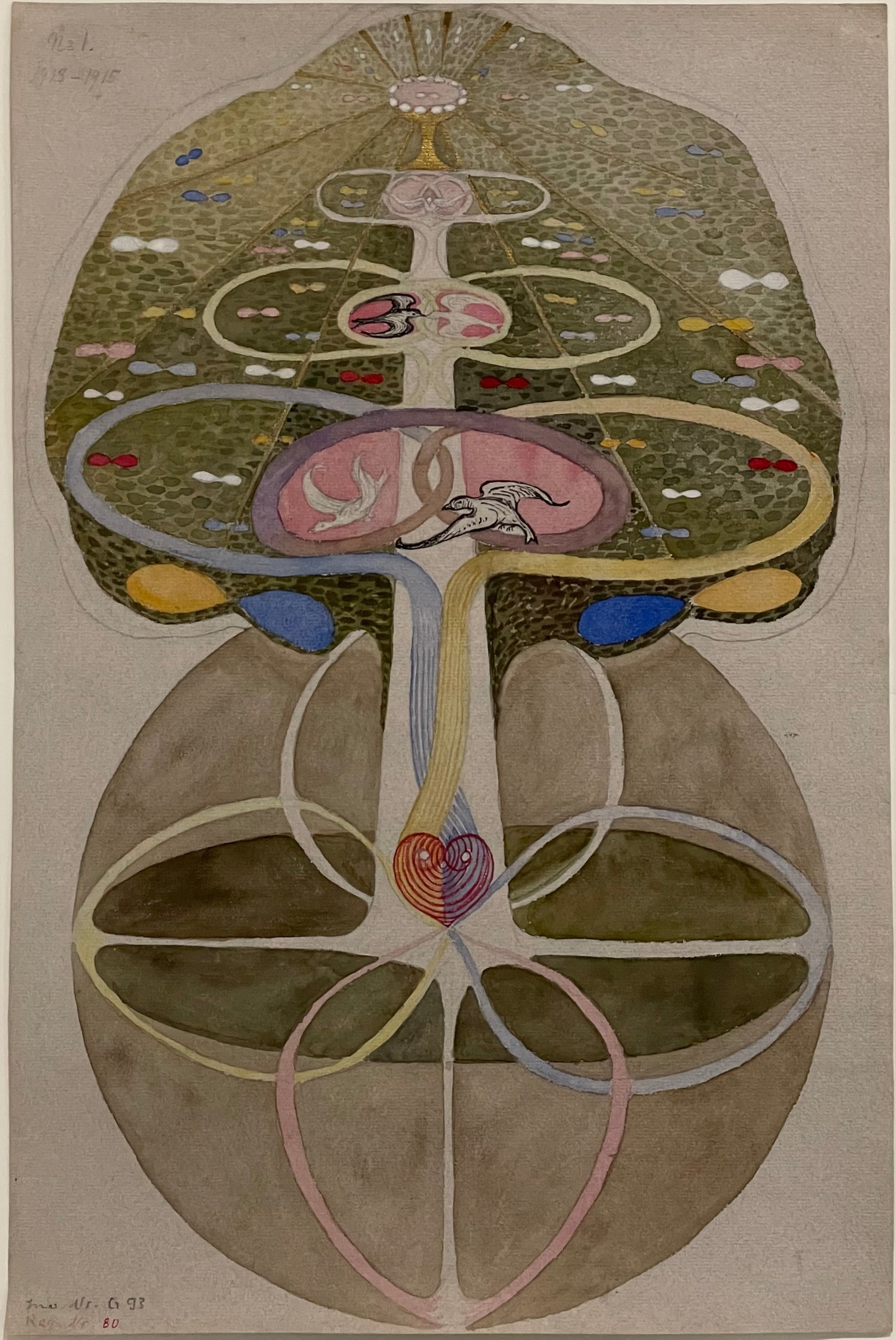 Arbre de la connaissance, n° 1 - Hilma af Klint image 1 tableau peint à l’huile sur toile